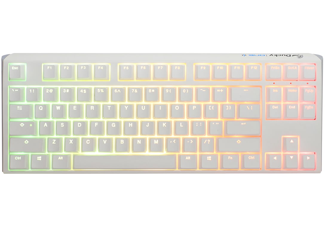 Ducky One 3 Classic Pure White TKL Gaming Tastatur RGB LED - MX-Clear klawiatura USB Niemiecki Biały DKON2187ST-WDEPDPWWWSC1