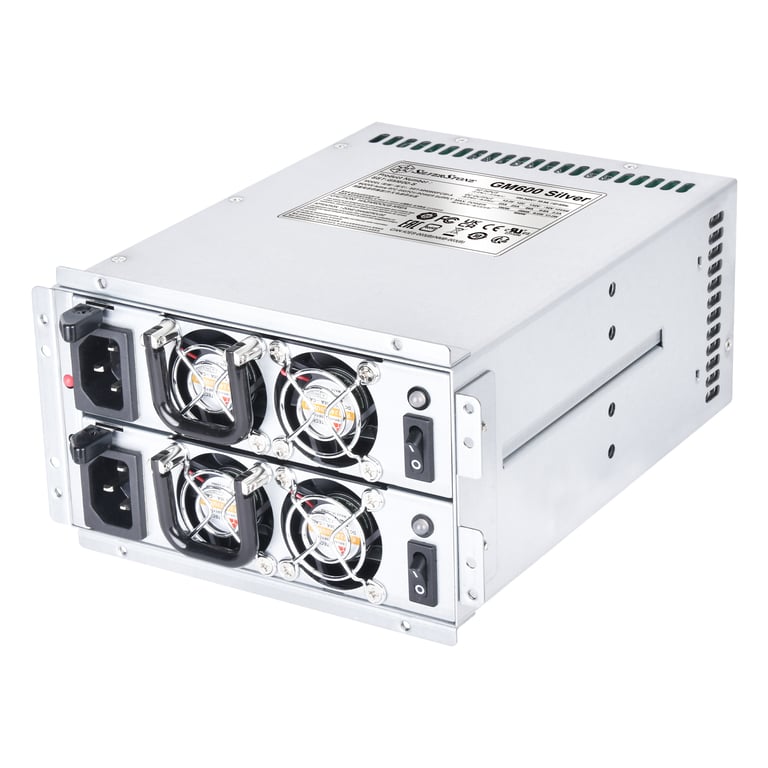 Silverstone GM600 Silver moduł zasilaczy 1200 W 20+4 pin ATX PS/2 Srebrny SST-GM600-S