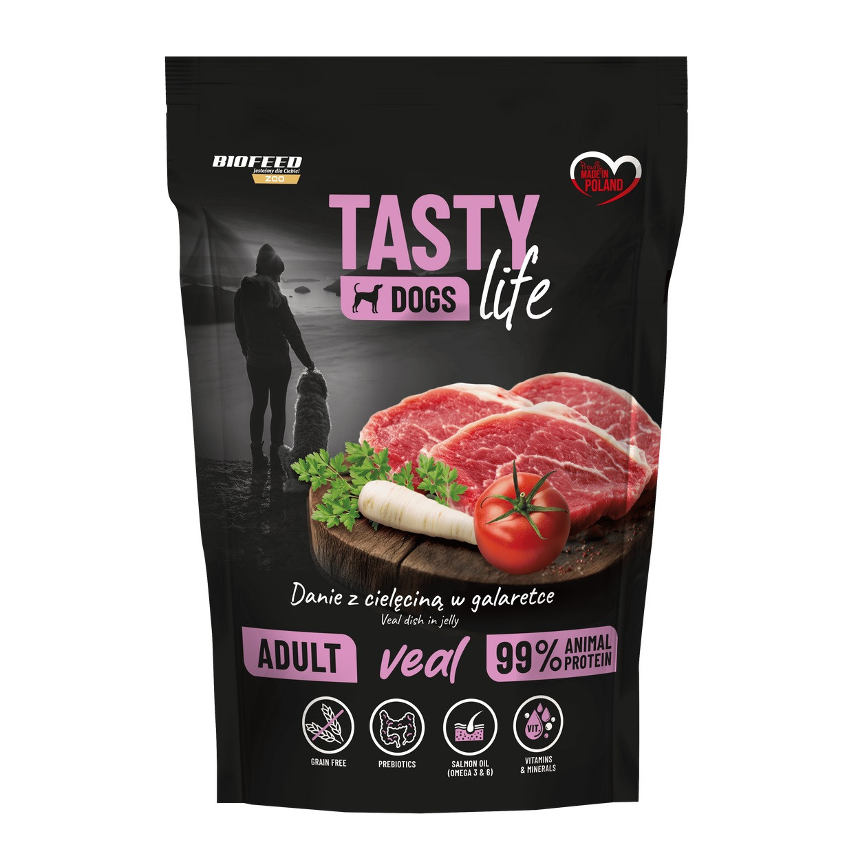 BIOFEED Tasty Dogs Life Cielęcina - mokra karma dla psa - 500g