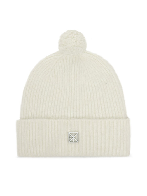 top Calvin Klein Czapka Emblem Brushed LV04D8067G Écru