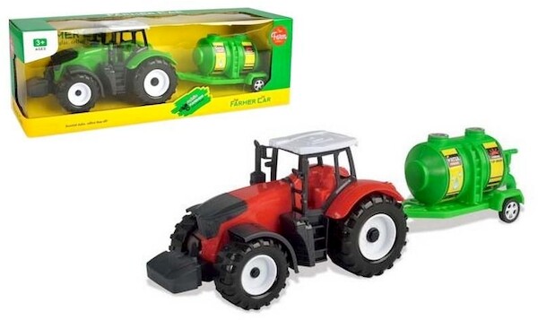 Traktor z napędem i beczką mix