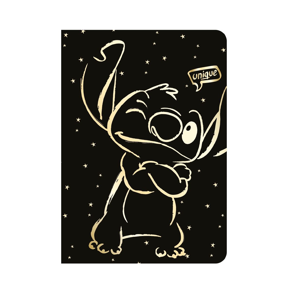 Patio Zeszyt A5 60 k. w kratkę Disney Gold Stitch wzór 3