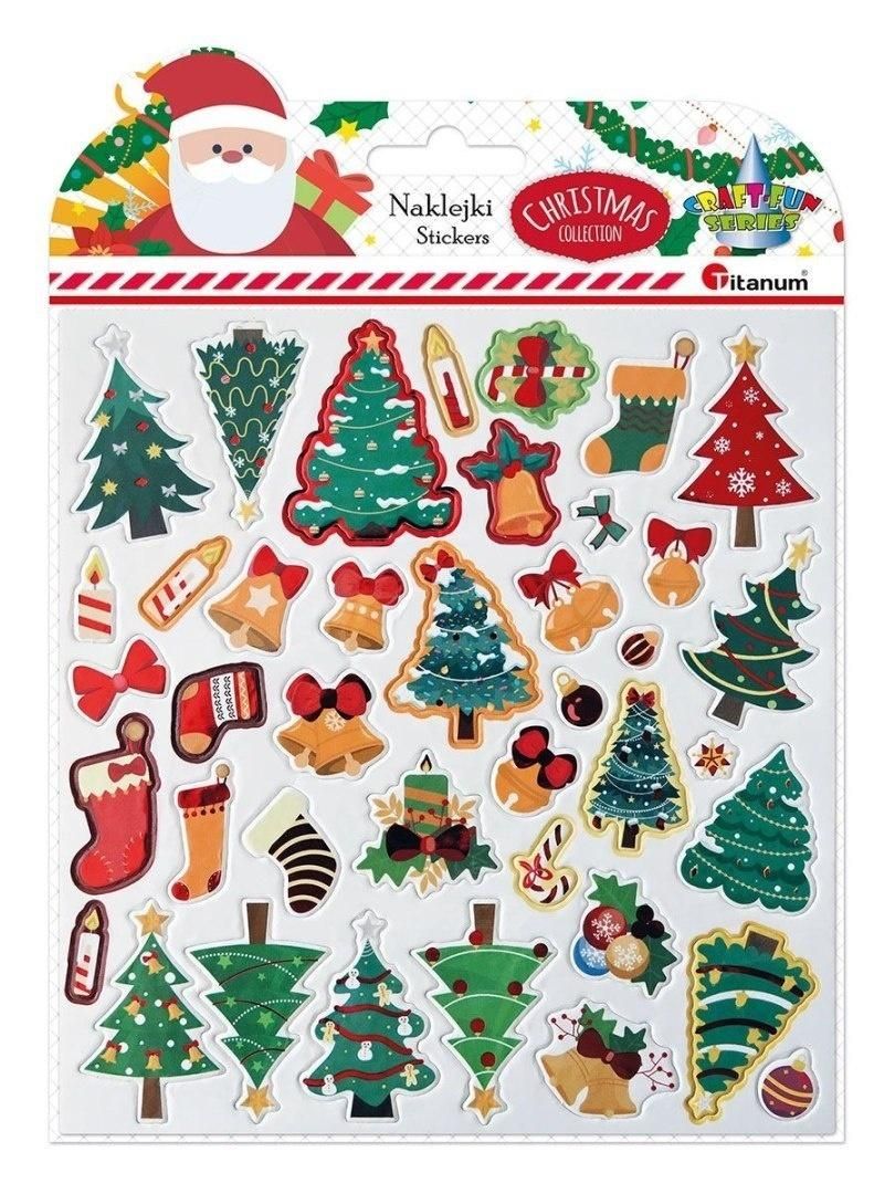 Naklejki 3d papier na filcu 40 szt