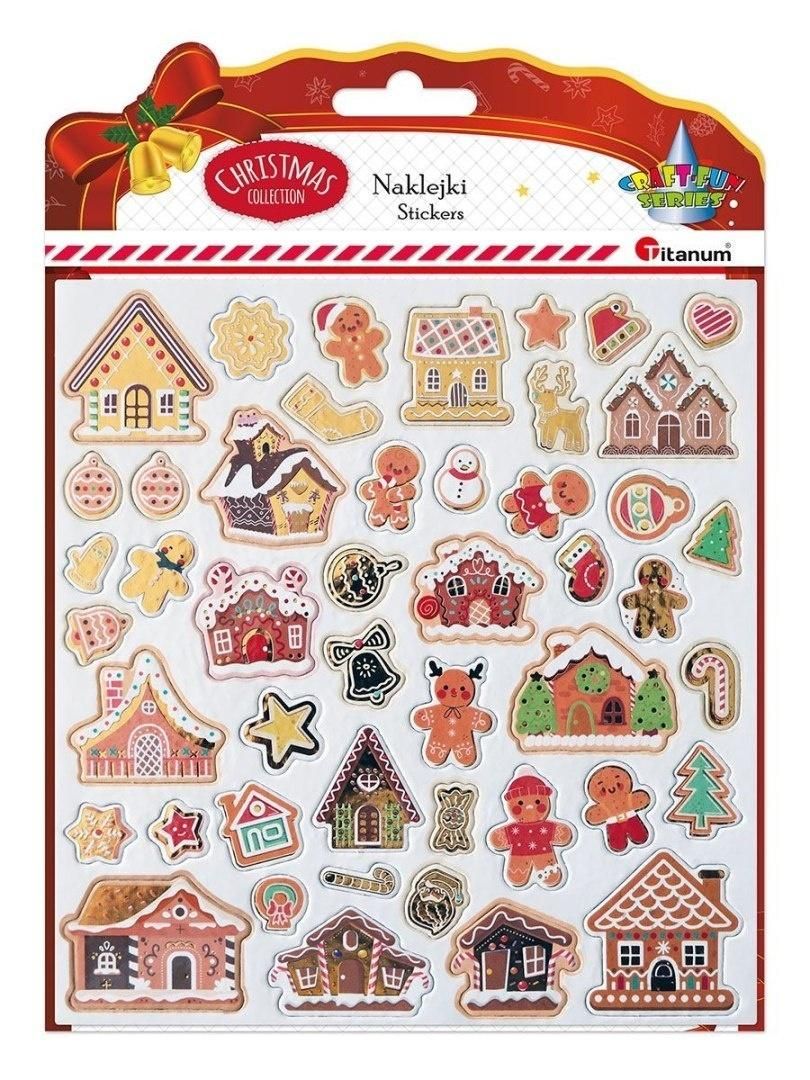 Naklejki 3d papier na filcu 47 szt