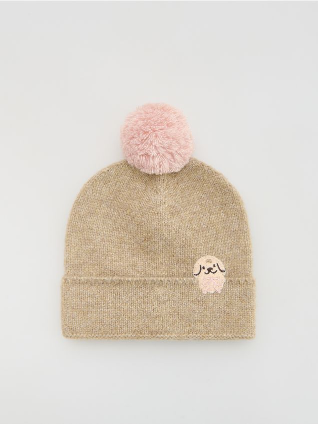 Reserved - Czapka z domieszką wełny - beżowy
