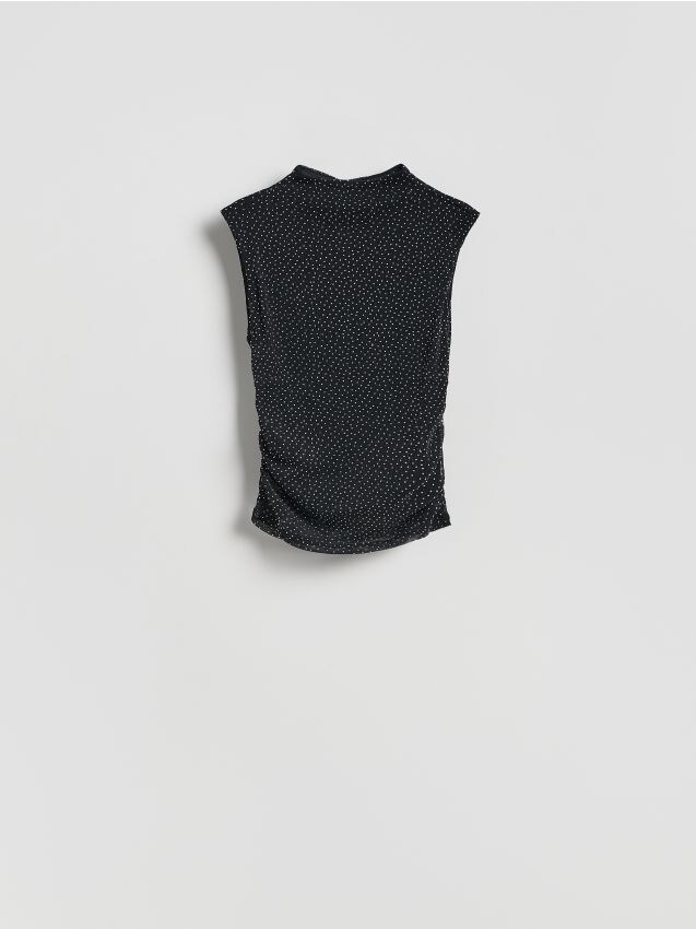 Reserved - Bluzka z metalizowaną nicią - czarny