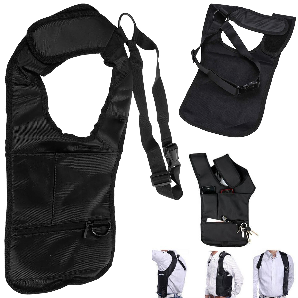 Saszetka antykradzieżowa Artnico pod ramie czarna