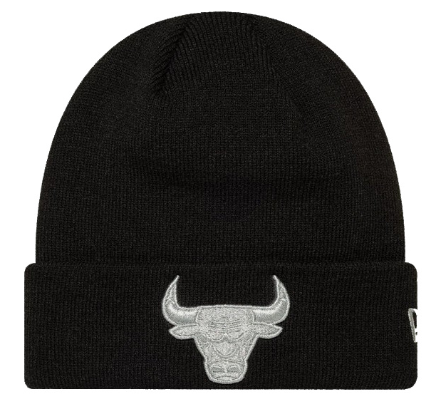 Czapka zimowa NEW ERA Chicago Bulls NBA Metallic Knit Beanie czarna