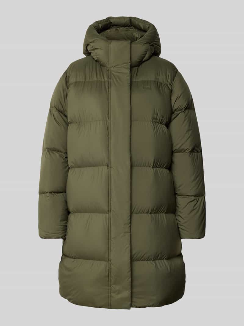 Płaszcz puchowy o kroju regular fit z kapturem