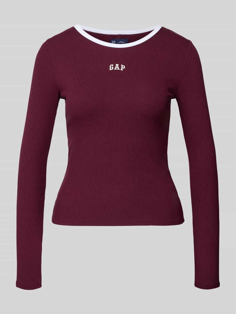 Bluzka z długim rękawem z wyhaftowanym logo