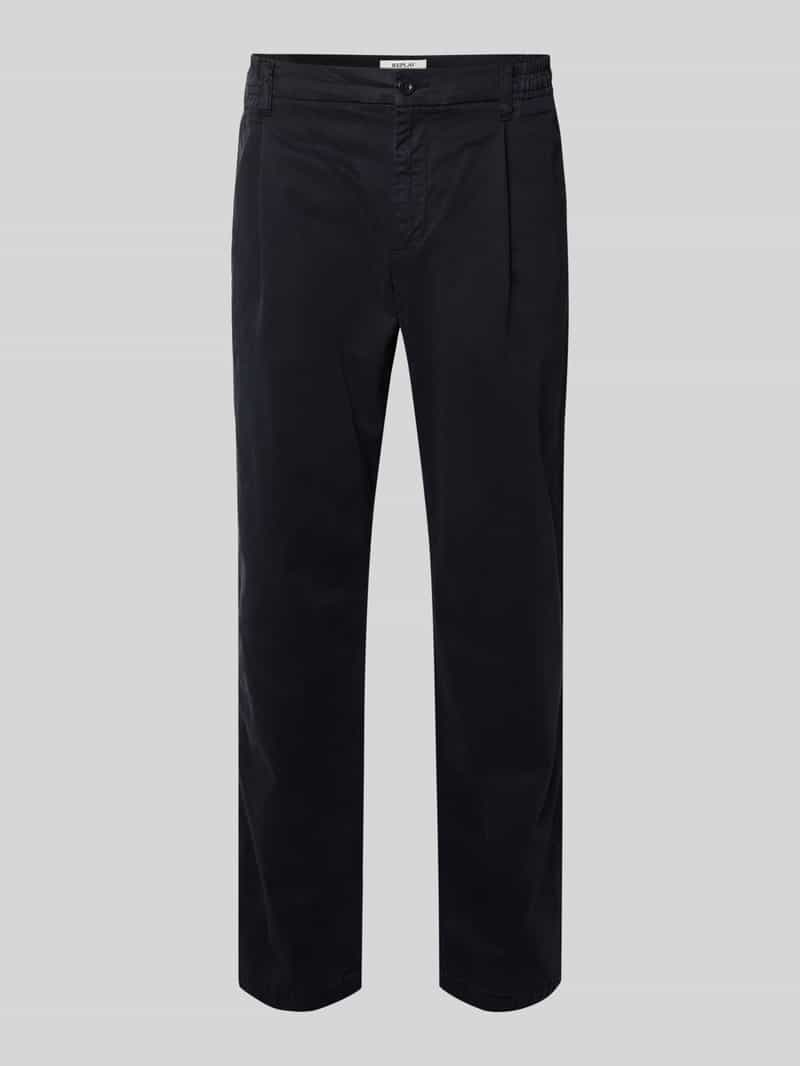 Chinosy o kroju tapered fit z wpuszczanymi kieszeniami model ‘ADHANN’
