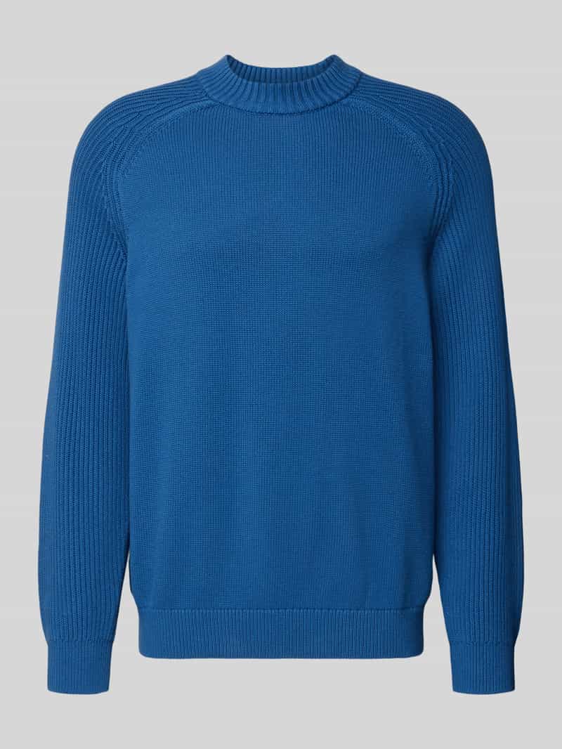 Sweter z dzianiny o kroju regular fit z czystej bawełny model ‘DERECK’