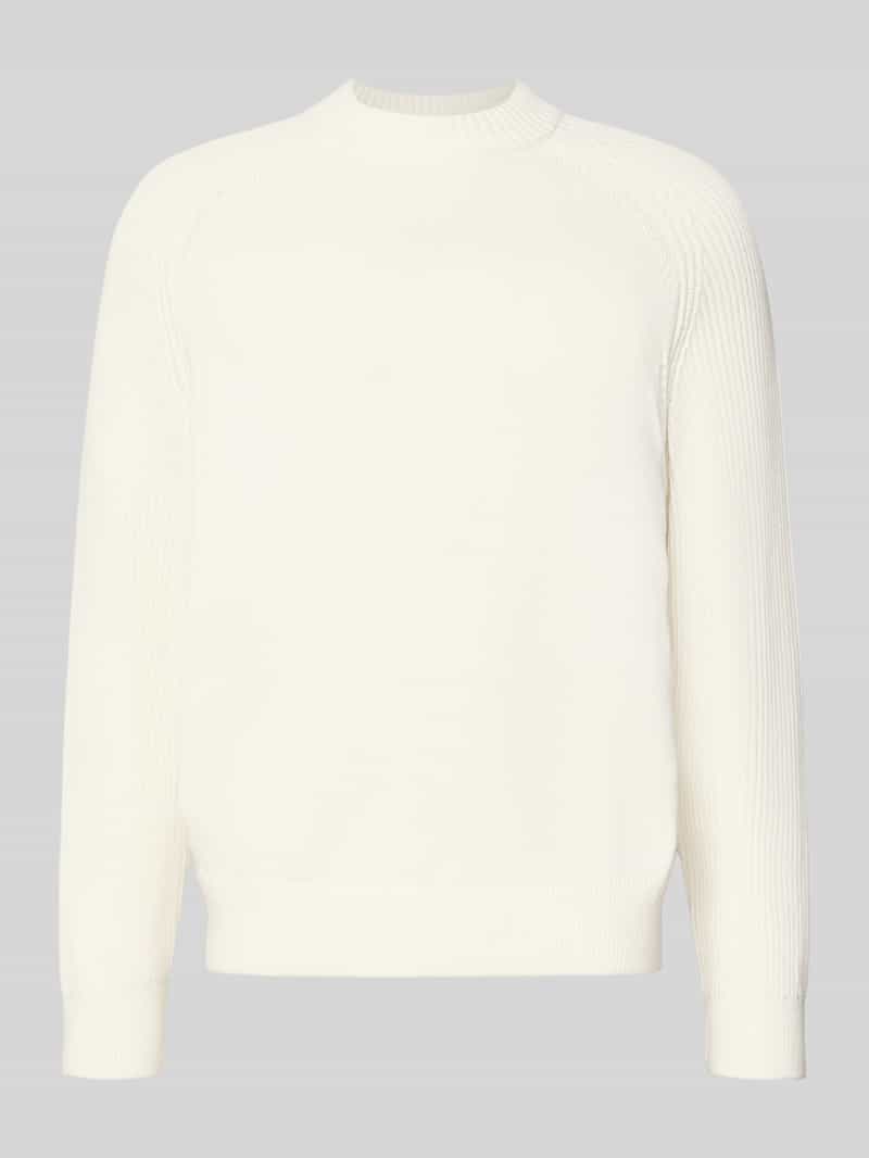 Sweter z dzianiny o kroju regular fit z czystej bawełny model ‘DERECK’