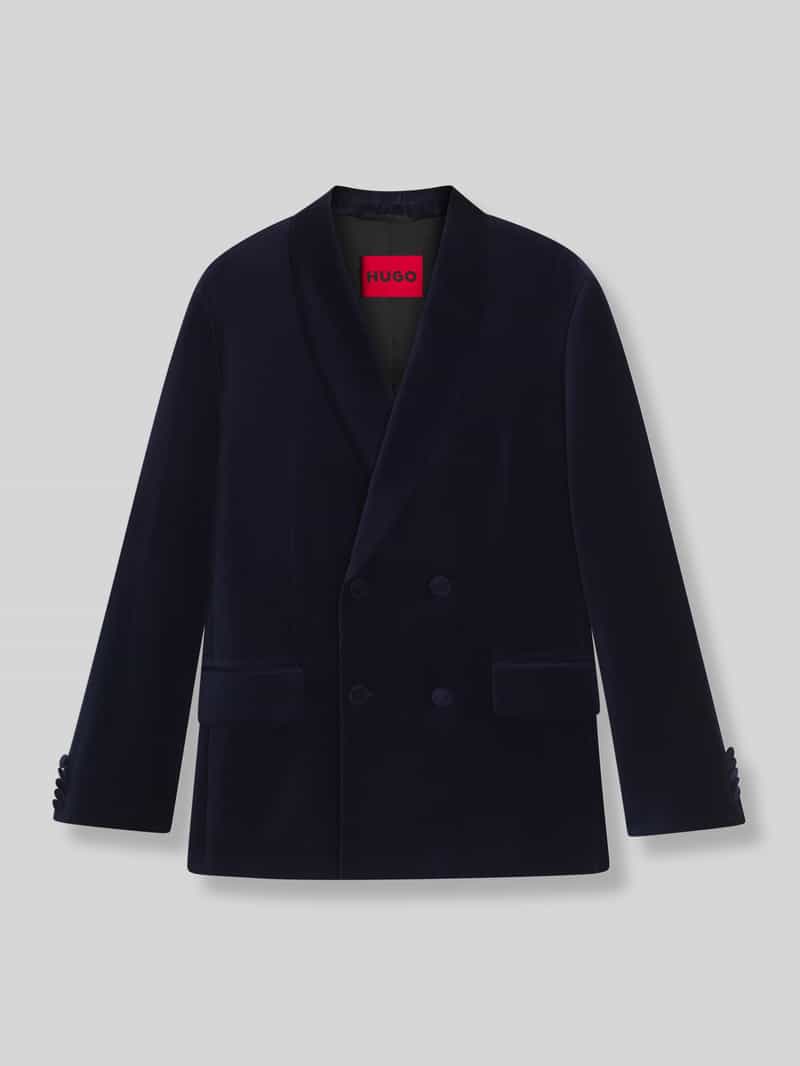 Marynarka o kroju regular fit z mieszanki bawełny i aksamitu model ‘KARLO254E1X’