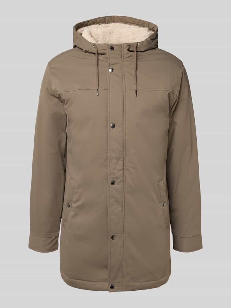 Parka o kroju regular fit z obszyciem z imitacji futra w kapturze model ‘ALEXANDER’