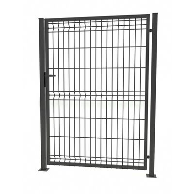 Furtka 3D 1,53 x 100 zestaw ze słupami 60 x 40 mm i zawiasami ocynk + 7016 (oczko 50 x 200) lewa