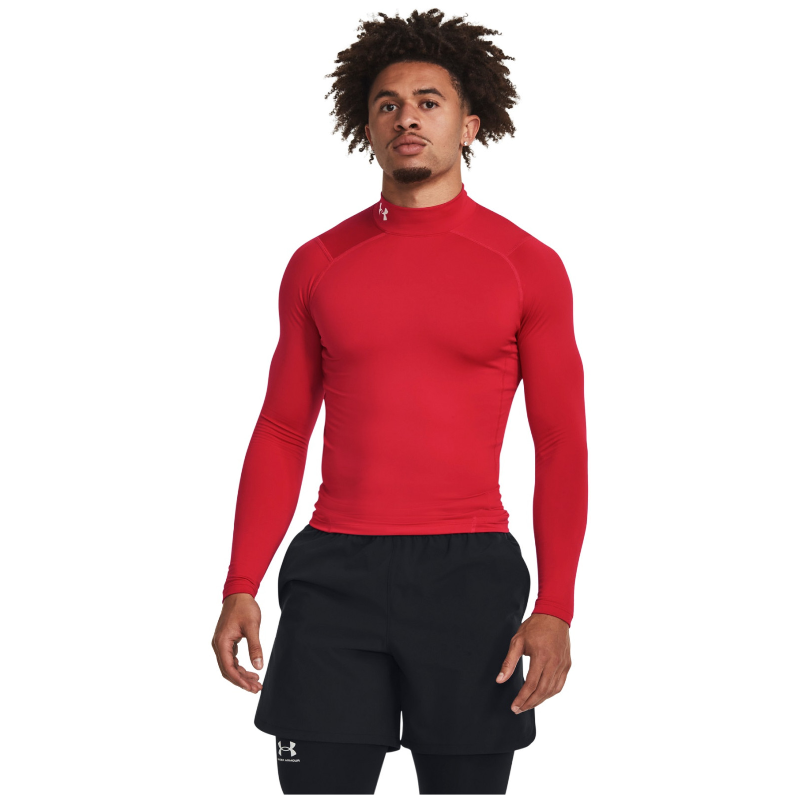 Męska koszulka Under Armour CG Armour Comp Mock Rozmiar: L / Kolor: czerwony