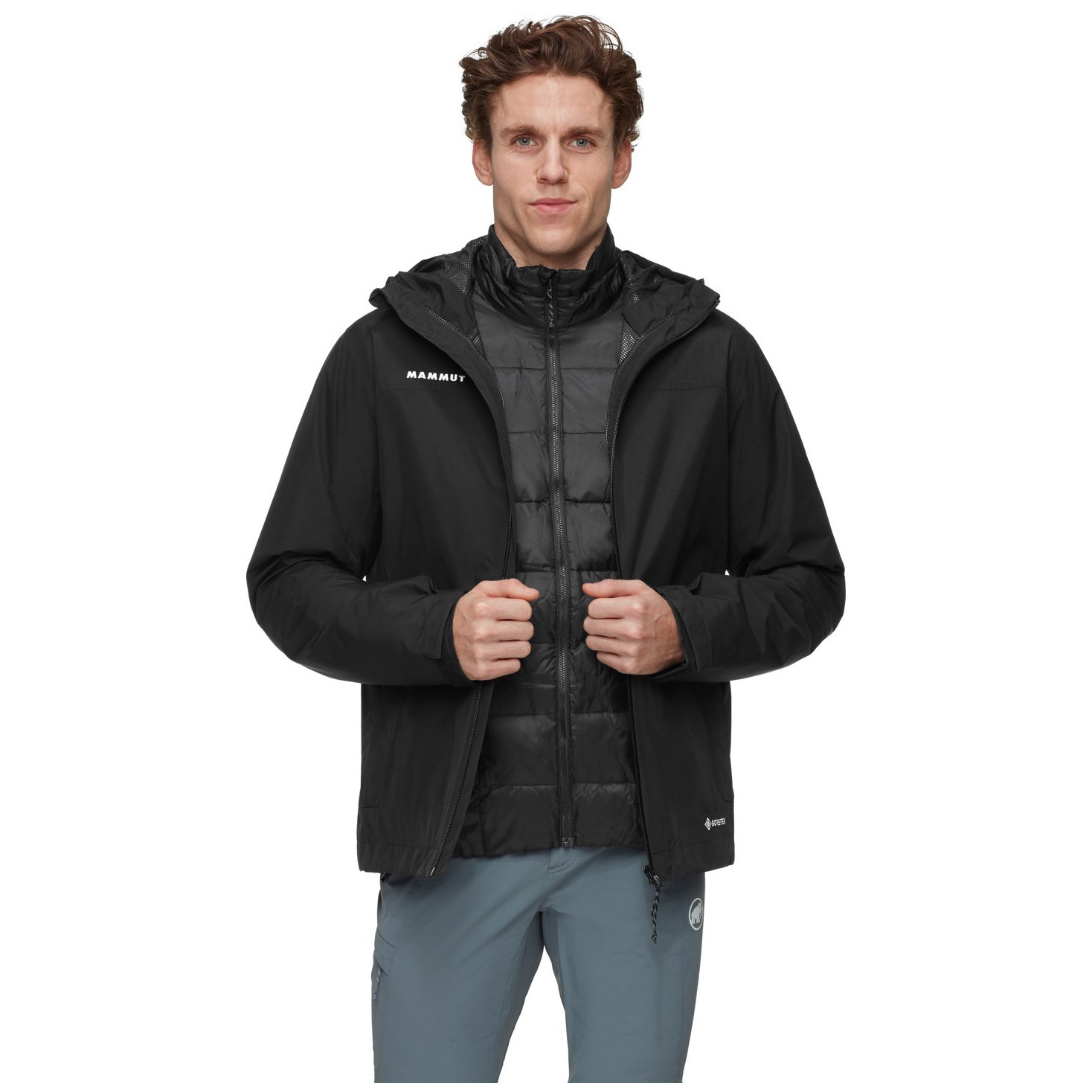 Kurtka męska Mammut Treeline 3 in 1 HS Hooded Jacket Men Rozmiar: L / Kolor: czarny