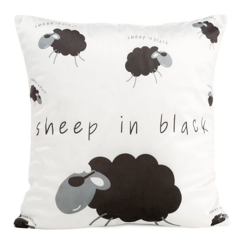 Poszewka KIDS5 45x45 cm biała welwet