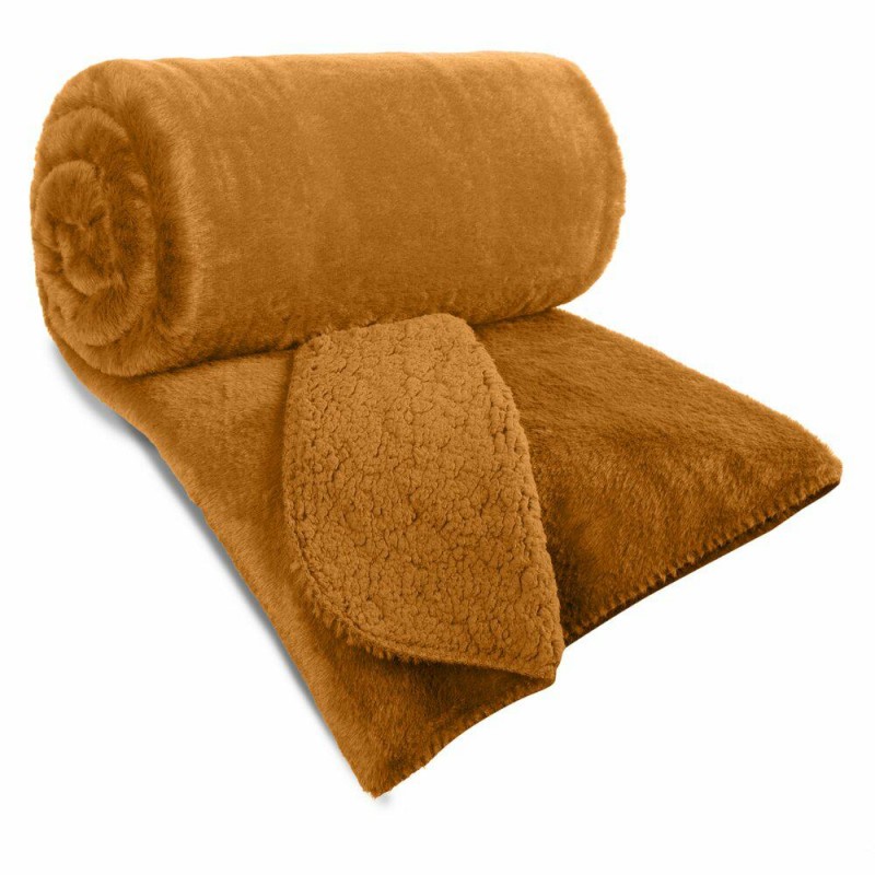 Futrzana narzuta NINA 220x240 cm miód