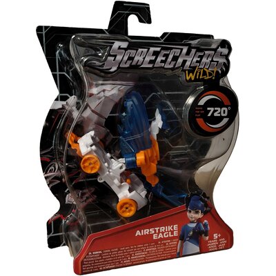Figurka ALPHA TOYS Screechers Wild! Transformujący Pojazd Airstrike Eagle Niebieski Orzeł 685001