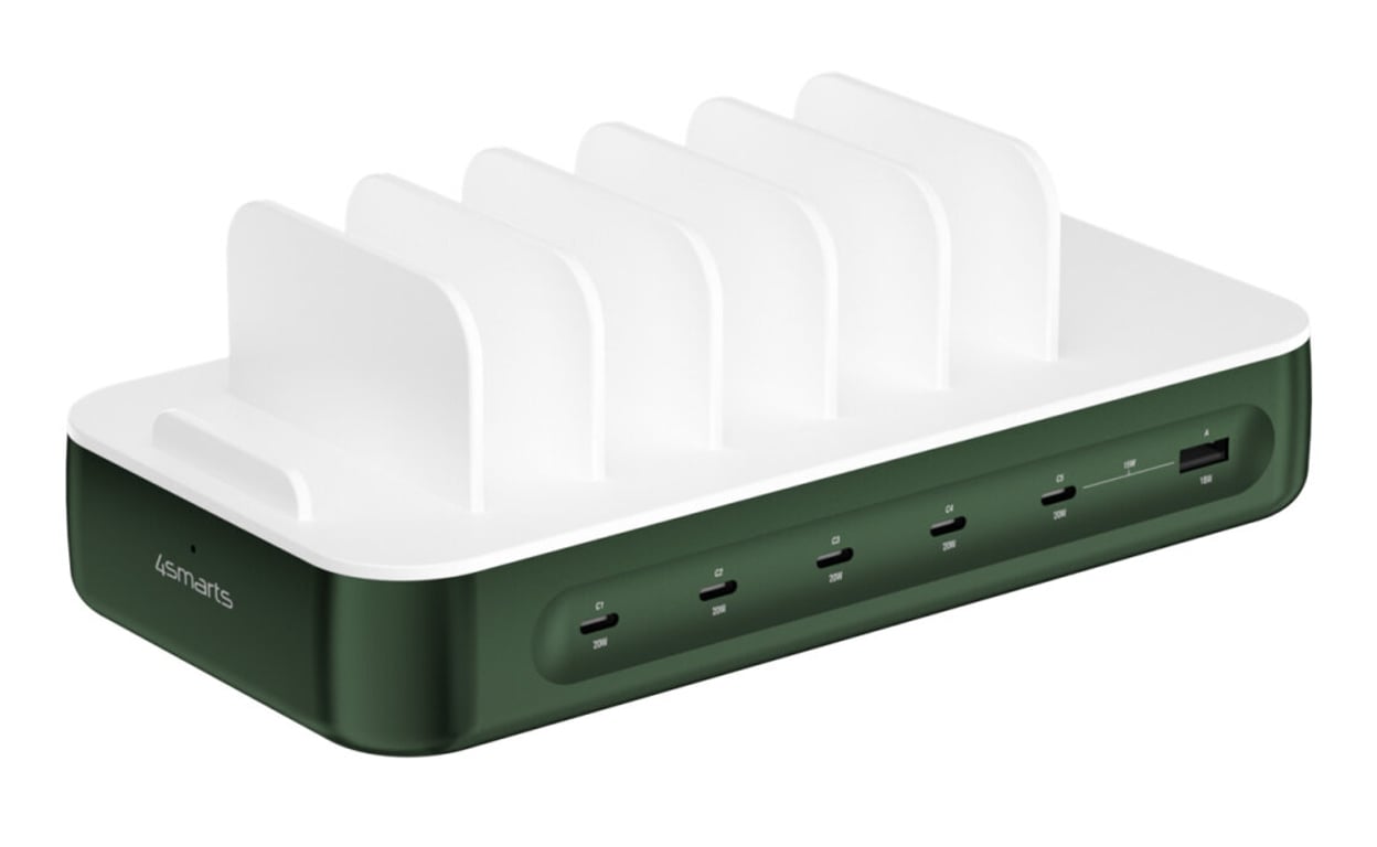 4smarts 541282 ładowarka do urządzeń przenośnych Uniwersalne Zielony, Biały Prąd przemienny Szybkie ładowanie Wewnętrzna