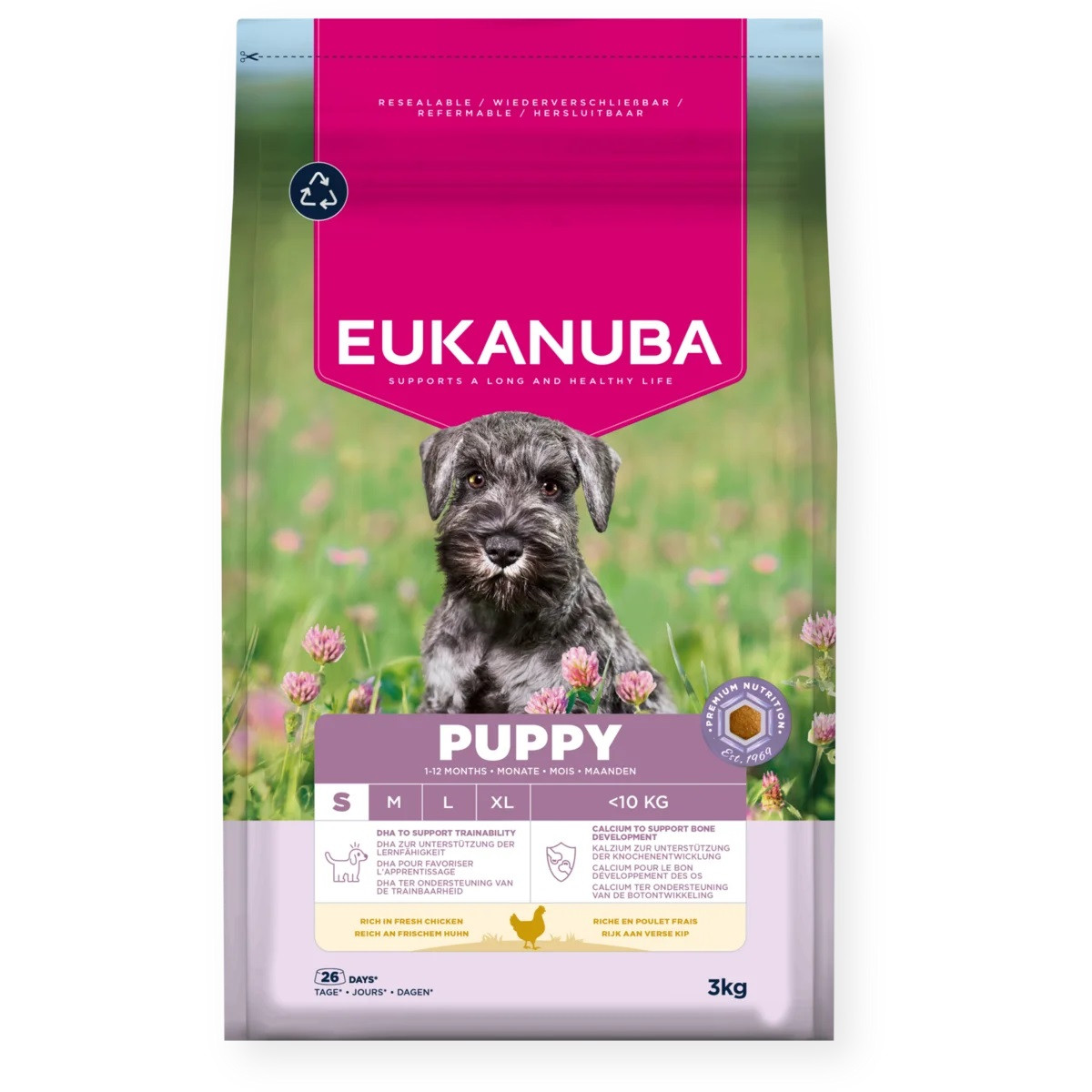 EUKANUBA Puppy Small Rich in chicken - sucha karma dla psa - 3kg