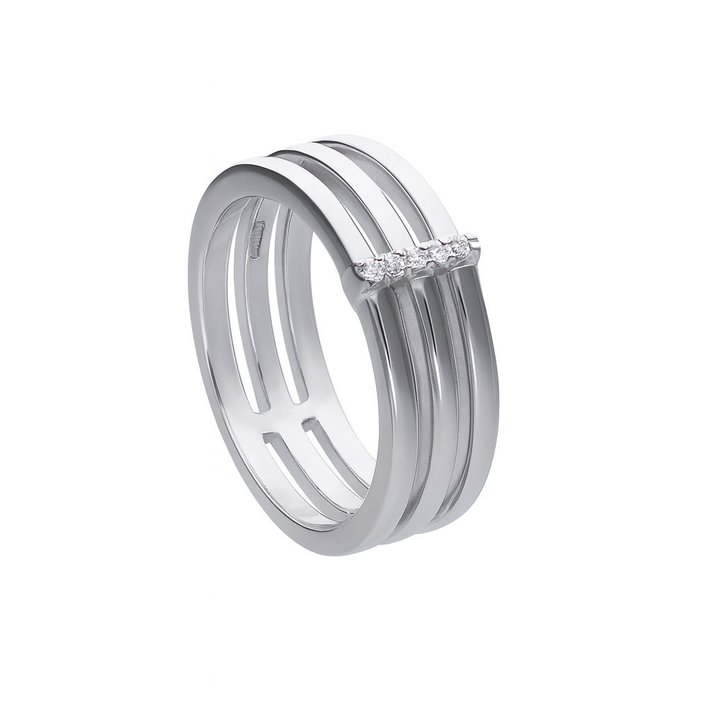 Biżuteria DIAMONFIRE 6121061082165. Pierścionek, Kolor szary. Kobieta.