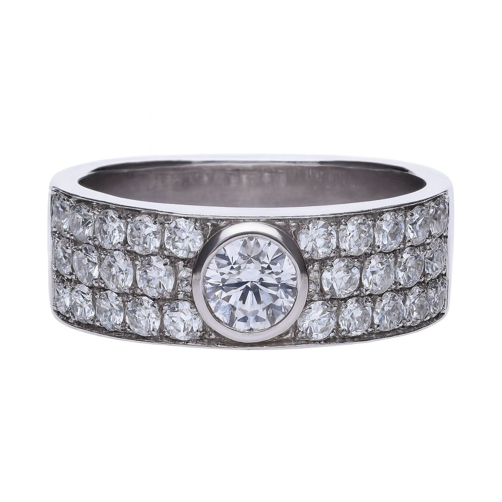 Biżuteria DIAMONFIRE 6112701082165. Pierścionek, Kolor szary. Kobieta.