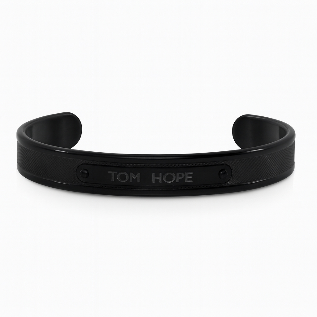 Biżuteria TOM HOPE TMBLACK. Bransoletka, Kolor czarny. Unisex.
