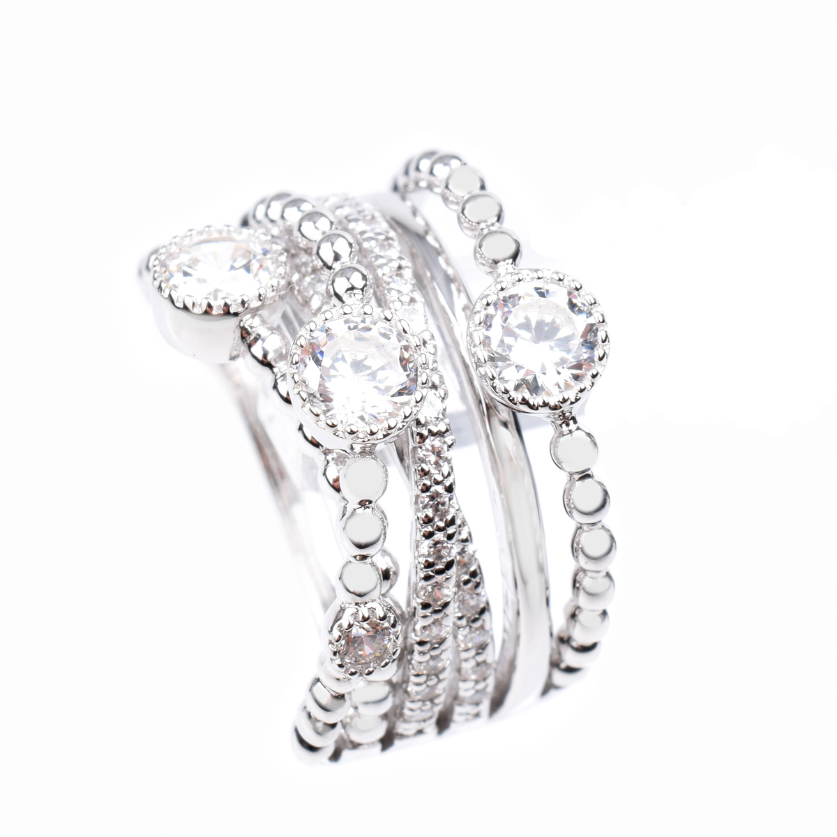 Biżuteria DIAMONFIRE 6117801082160. Pierścionek, Kolor szary. Kobieta.