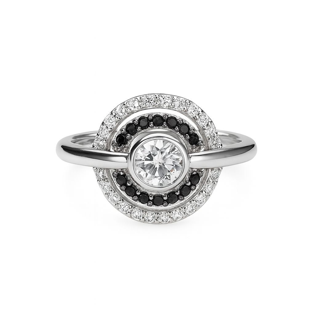 Biżuteria DIAMONFIRE 6117821082170. Pierścionek, Kolor szary. Kobieta.