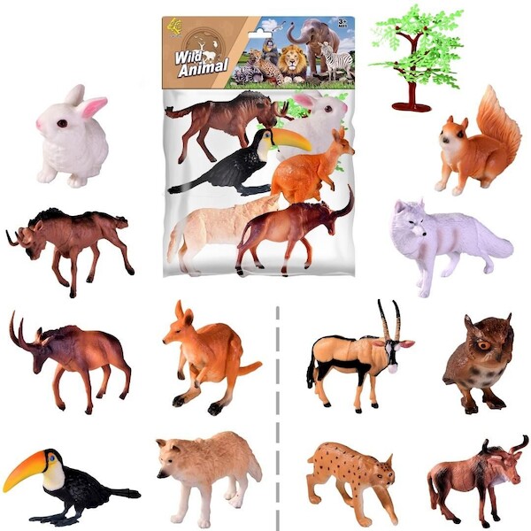 Zwierzęta dzikie zoo 6 szt MIX