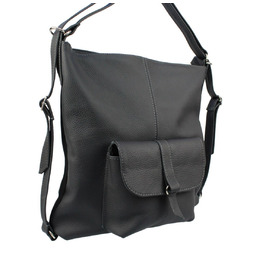 Praktyczny Plecak Skórzany Torebka 2 w 1 MAGRE (PL) AMELIA Skóra Naturalna Licowa GRAFITOWY