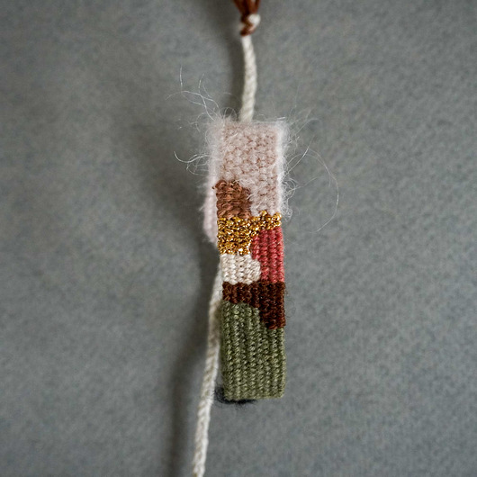 Tkana bransoletka - kolory ziemi