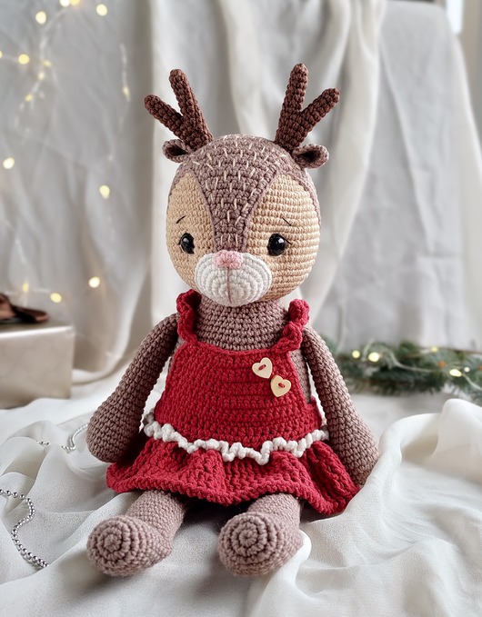 Jelonek w sukience, Prezent dla dziewczynki, Maskotka na prezent