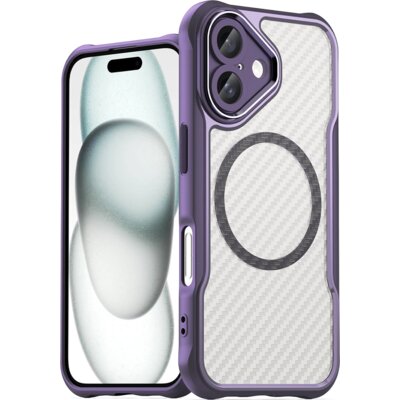 Etui HURTEL Leading Series MagSafe do Apple iPhone 16 Plus Fioletowy
