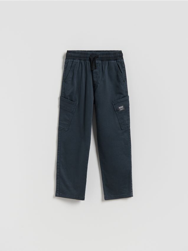 Reserved - Wysokoelastyczne spodnie regular - granatowy