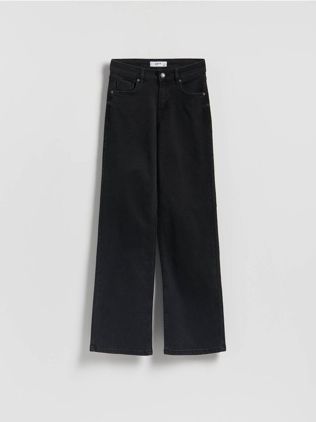 Reserved - Jeansy straight - czarny