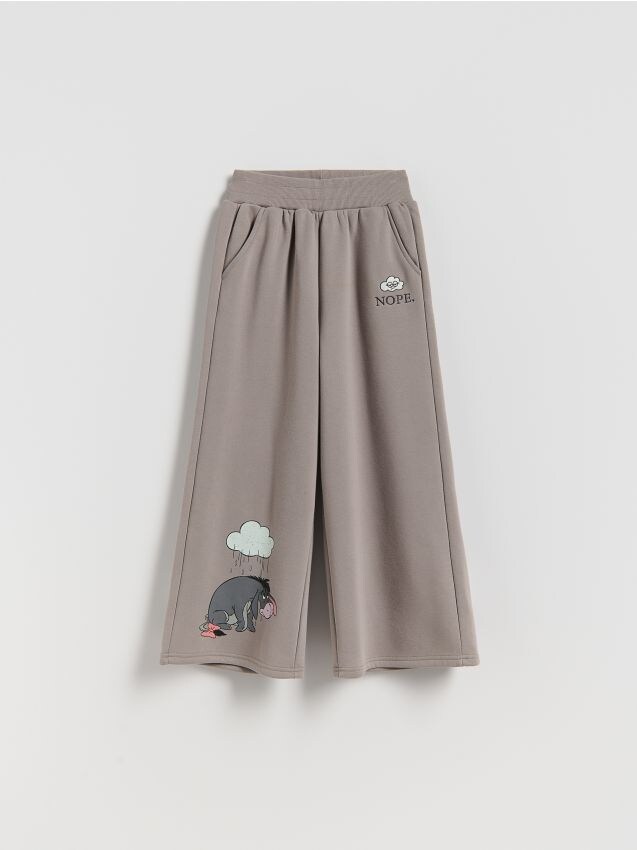 Reserved - Dzianinowe spodnie Kubuś Puchatek - ciemnoszary