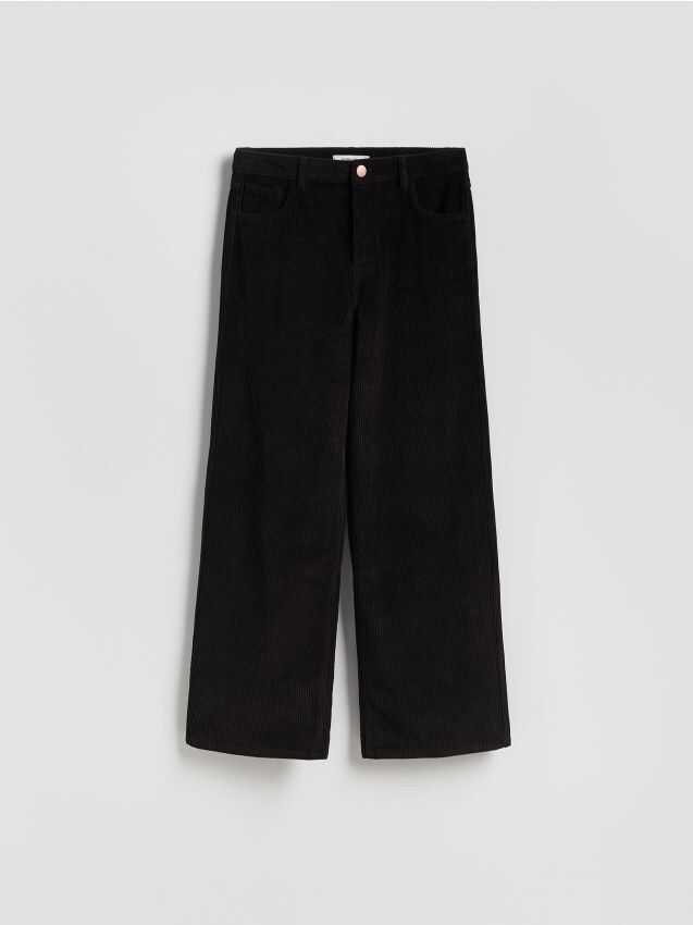 Reserved - Sztruksowe spodnie - ciemnobrązowy