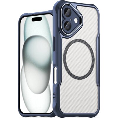 Etui HURTEL Leading Series MagSafe do Apple iPhone 16 Plus Niebieski