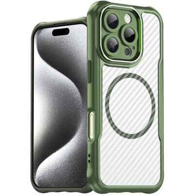 Etui HURTEL Leading Series MagSafe do Apple iPhone 16 Pro Zielony