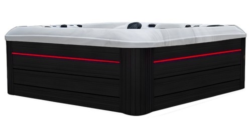 HYDROSAN - Wanna SPA Jacuzzi ogrodowe z hydromasażem 5-osobowa 230x230 cm BIAŁY MARMUR OBUDOWA ANTRACYT SPA347