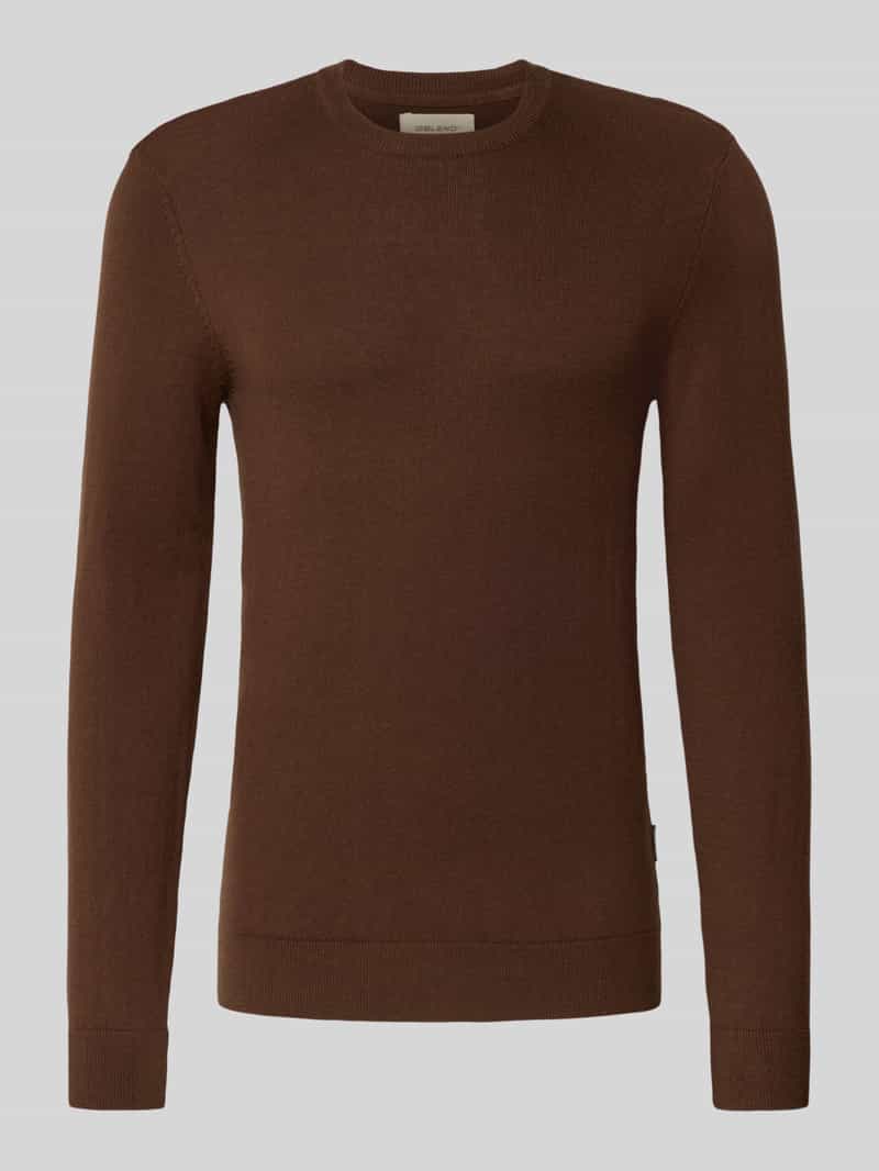 Sweter z dzianiny z okrągłym dekoltem model ‘BAGGE’