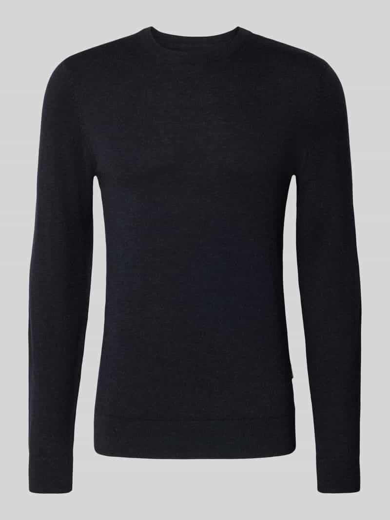 Sweter z dzianiny z okrągłym dekoltem model ‘BAGGE’