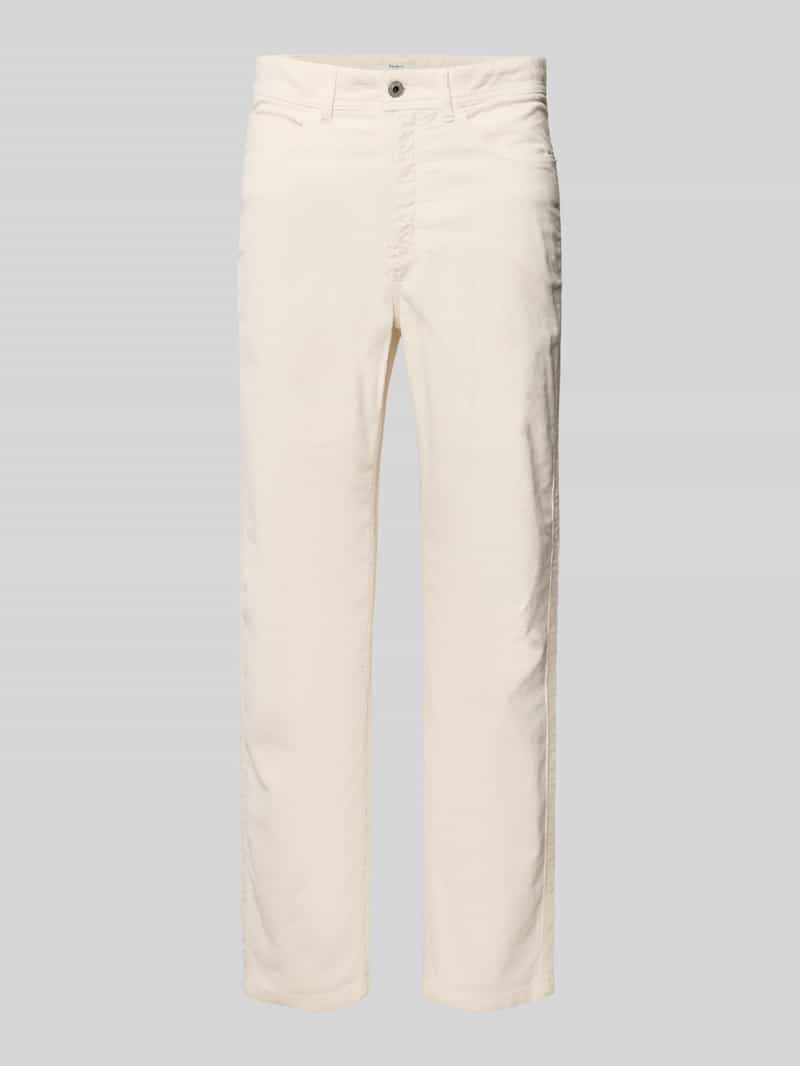 Spodnie sztruksowe o kroju slim fit z mieszanki bawełny