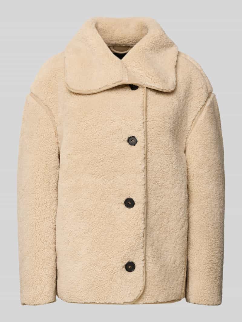 Kurtka z futerka z listwą guzikową model ‘Hafine’