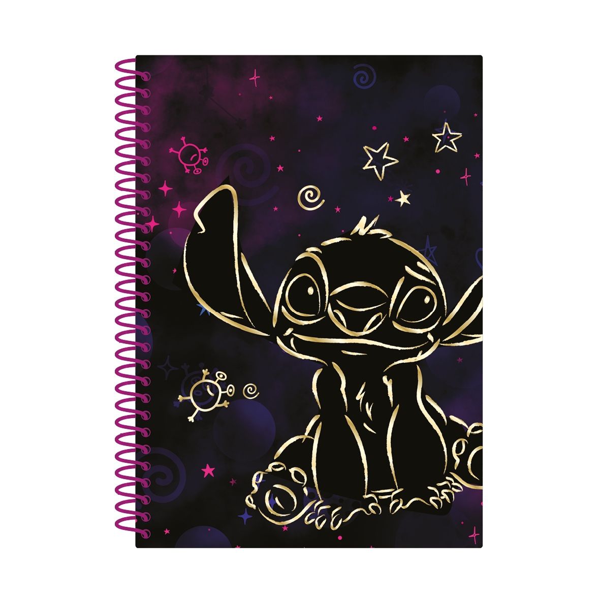 Patio Kołobrulion B5 Disney Gold Stitch plastikowa spirala 100 kartek