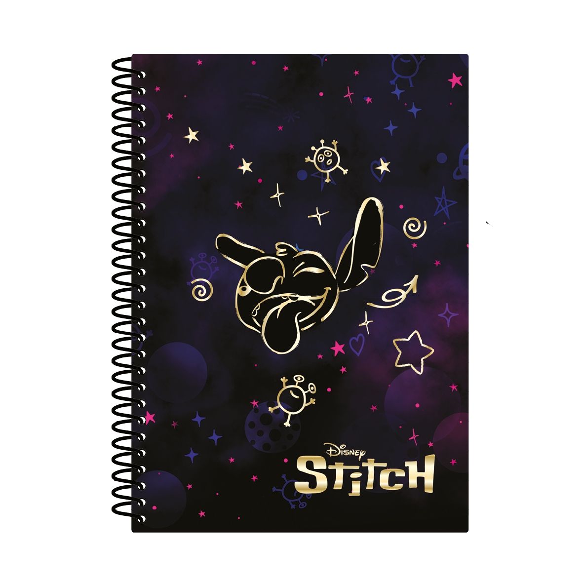 Patio Kołobrulion B5 Disney Gold Stitch plastikowa spirala 100 kartek